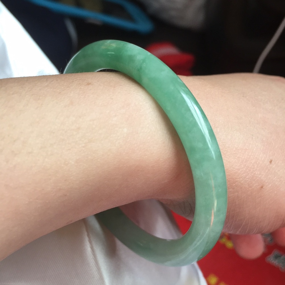 Solid Bracelet Real Jade Medium Grade - image 5